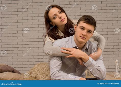 Loving Young Couple In An Intimate Embrace Royalty Free Stock