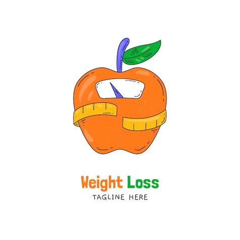 Free Vector | Weight loss logo design template