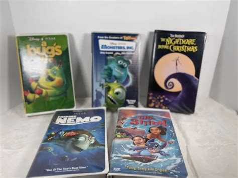 Disneypixar Movie Collection Vhs Tapes Lot Of 5 Bugs Life Nemo