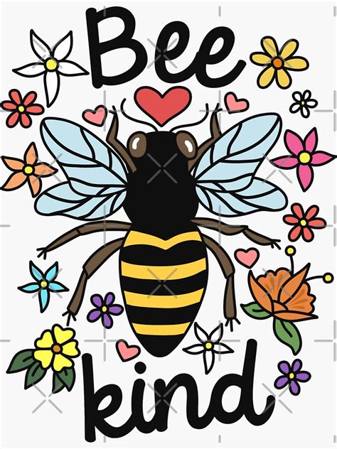 Save The Bees And Bee Kind Cute Bee Stickers Bumble Bee Kindness