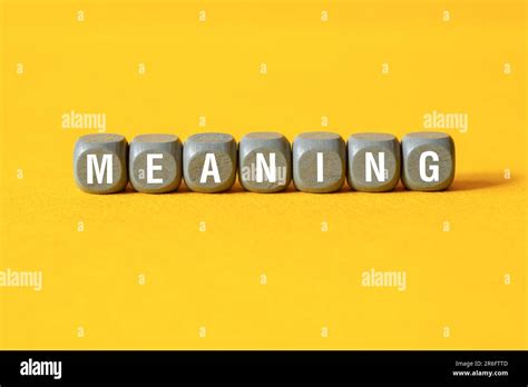 Meaning Word Concept On Building Blocks Text Letters Stock Photo