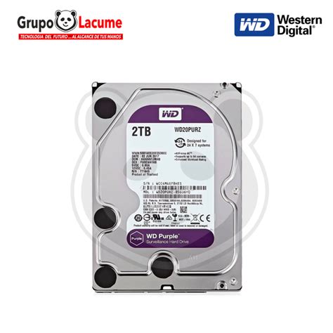 Disco Duro Western Digital Tb Purple Sata Gb S Mb Rpm Wd Purz