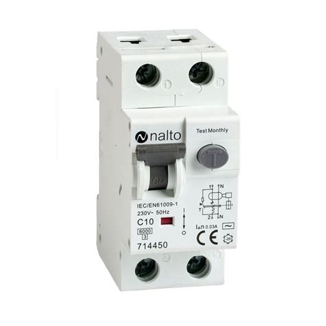 Disjoncteur Différentiel 10a 30ma 1pn Courbe C Nalto