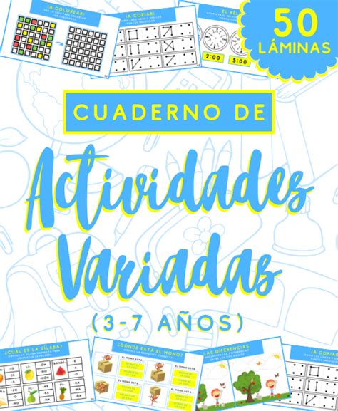 Cuaderno de Actividades Variadas 3 7 Años