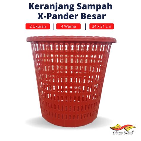 Jual Keranjang Sampah X Pander Besar Surya Plast Tempat Sampah Ukuran