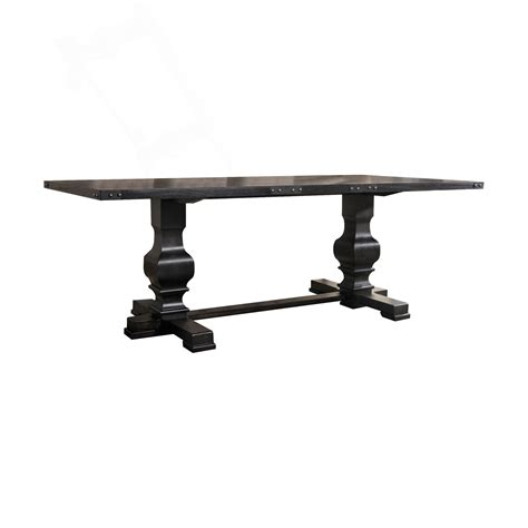 Red Barrel Studio® Morland Vintage Black Finish Dining Table, Perfect