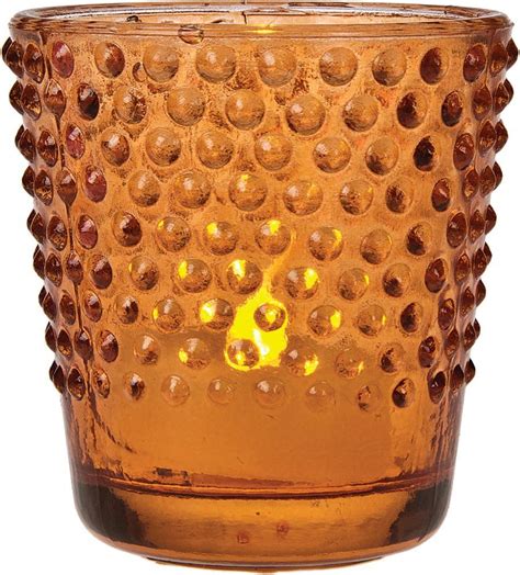 4 Vintage Hobnail Glass Tea Light Candle Holder Multi Colors