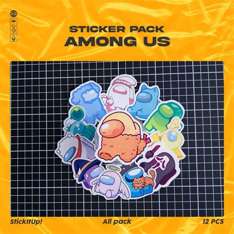 Jual Stickitup Stiker Pack Kartun Game Among Us Lucu Colorfull Keren