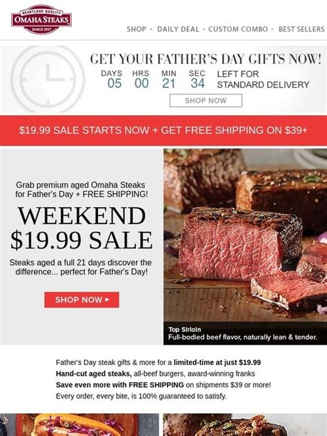 Omaha Steaks Free Shipping Specials Milled