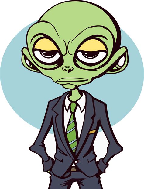 Alien Boss In A Suit 23632910 Vector Art At Vecteezy