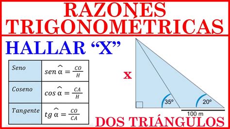 FIGURA CON DOS TRIÁNGULOS RECTÁNGULOS RAZONES TRIGONOMÉTRICAS hallar