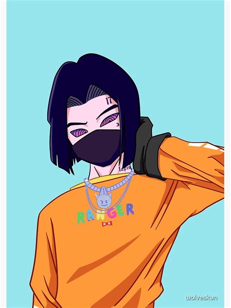 "android 17 ranger red ribbon" Poster for Sale by wolveskun | Redbubble