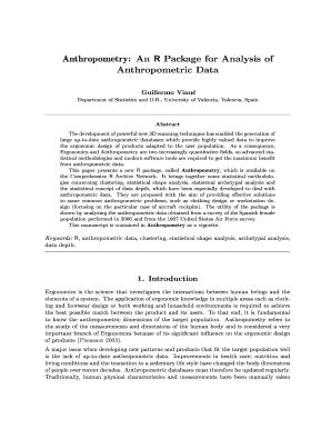 Fillable Online Cran R Project Anthropometry An R Package For Analysis