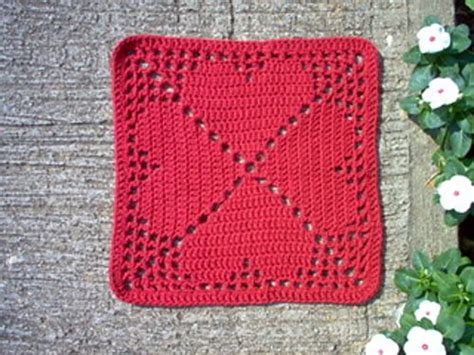 Ravelry Grannys Heart Filet Motif By Priscilla Hewitt Granny Squares