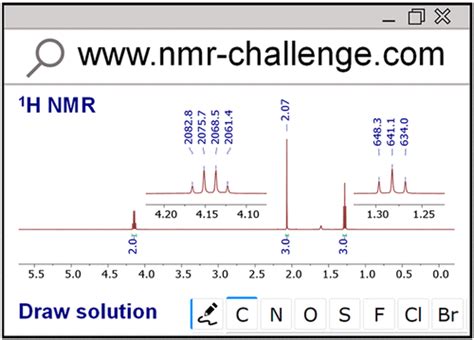 NMR Challenge An Interactive Website With Exercises In Solving