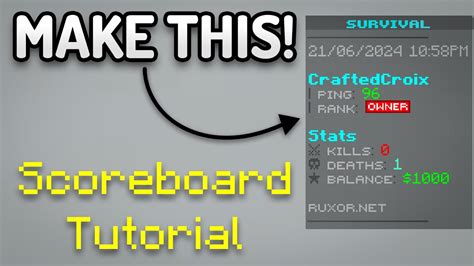 Design An Awesome Scoreboard For Your Minecraft Server Scoreboard