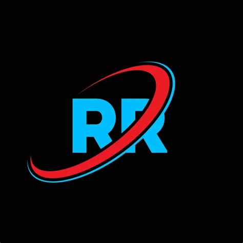 Diseño del logotipo de la letra RR R R Letra inicial RR círculo