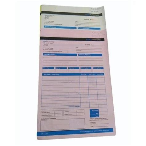 Paper Printed Invoice Bill Book Print Size A At Rs Piece In