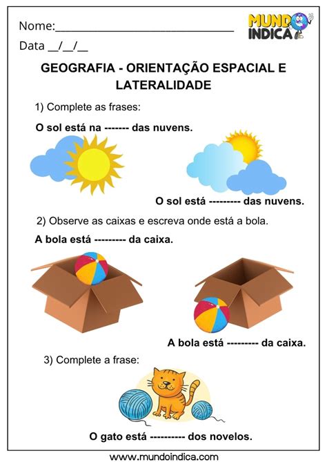 13 Atividades de Geografia sobre Localização, Orientação Espacial e ...