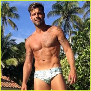 Ricky Martin Poses In A Speedo Bares Ripped Shirtless Body Ricky