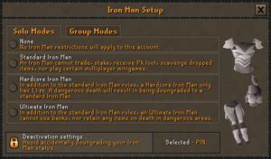 Ironman Mode - OSRS Wiki