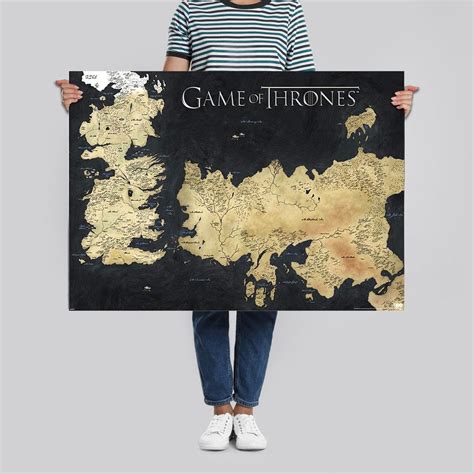 Tableaux Posters Et Arts Décoratifs Game Of Thrones La Carte Des Sept