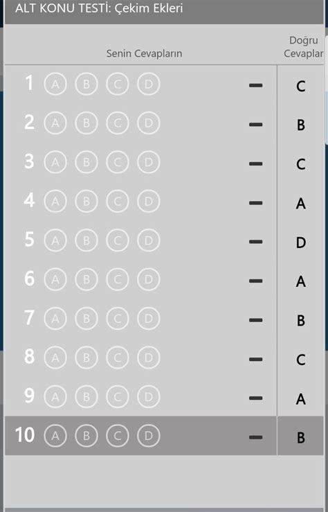 Çekim Ekleri Alt Konu Testi Atanan Sınav 6 sınıf cevapları Eodev