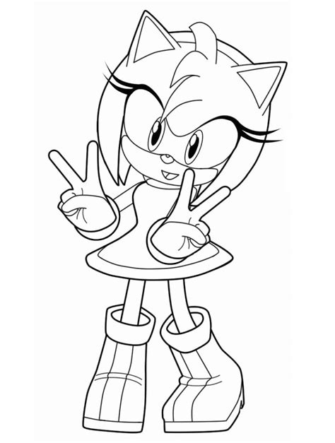 Coloriage Belle Amy Rose télécharger et imprimer gratuit sur