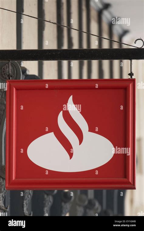 Santander sign logo Stock Photo - Alamy