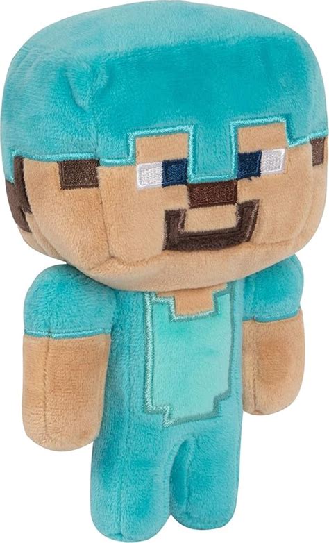 Jinx Minecraft Happy Explorer Diamond Steve Plush Stuffed Toy Multi Colored 7