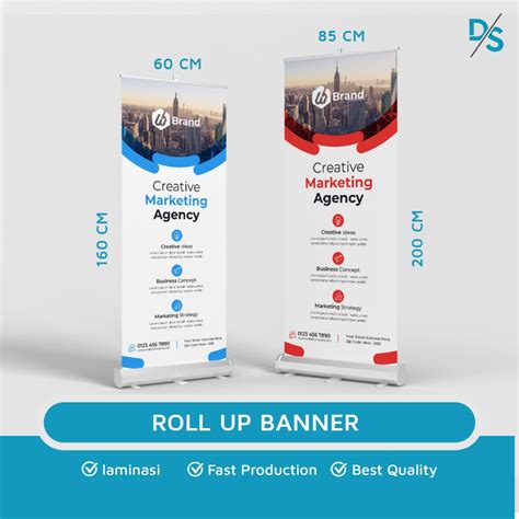 Jual Cetak Roll Banner Stand Banner Ukuran 60 X 160 Cm Ukuran