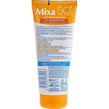 Mixa Solaire Peaux Sensibles Sèches Lait Soin de Protection Spf50 200