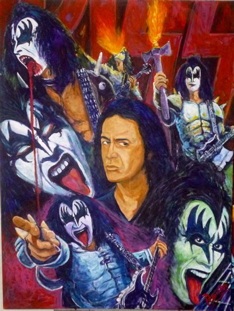 God Of Thunder Painting Tribute To Gene Simmons Kiss Gene Simmons