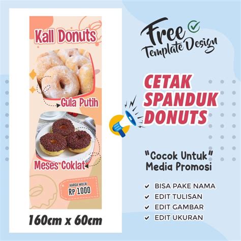 Banner Spanduk DONAT 160 X 60 Cm BISA DI EDIT Lazada Indonesia