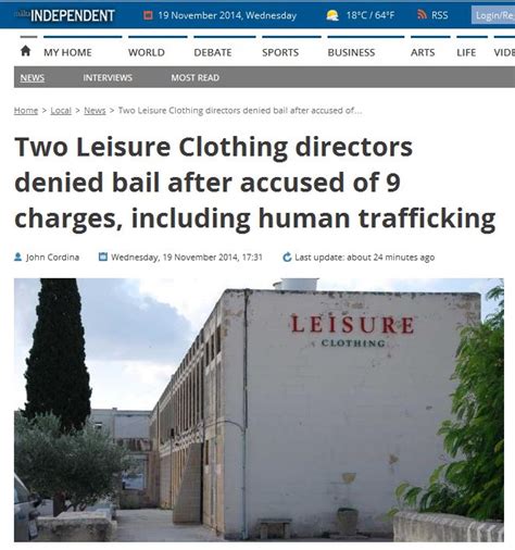 Leisure Clothing is owned by the Chinese government, so this is now a ...