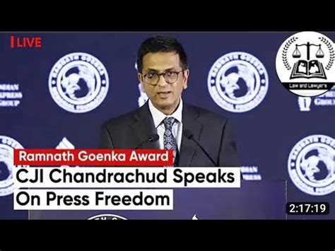 LIVE CJI DY Chandrachud At Ramnath Goenka Awards Speaks On Fake