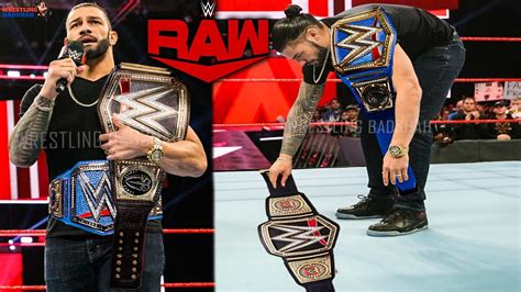 Roman Reigns Relinquishes Wwe Championship On Raw 2022 Youtube