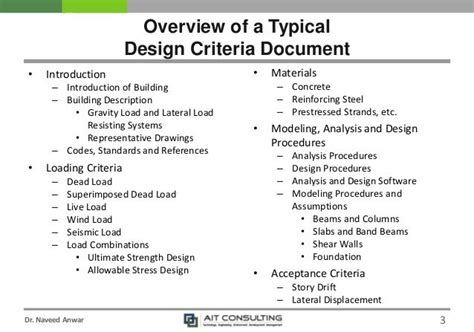 Ce 7232 January 2016 Semester Lecture 3 Design Criteria