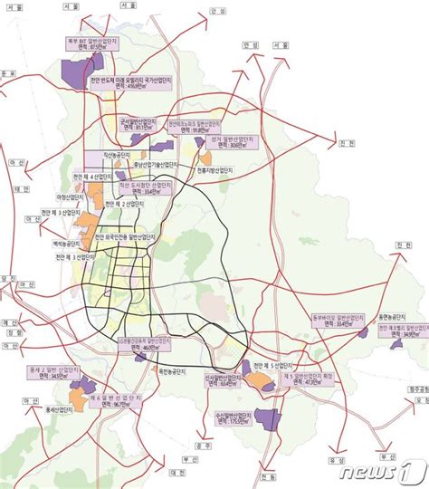 천안 미래 산업지도 바뀐다2028년까지 15개 산단 조성 네이트 뉴스