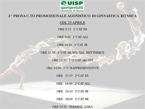 Uisp Roma Ginnastica Ritmica Il E Aprile La Prova C To