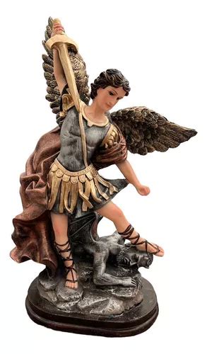 San Miguel Arcángel Colores Figura De Resina 40cm MercadoLibre