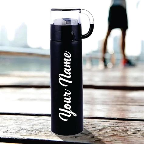 Himoksh Customized Water Bottle With Name Vacuum Insulated Hot Cold