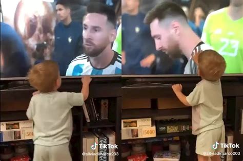 La increíble y viral reacción de un niño al ver a Lionel Messi en la