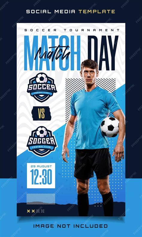 Premium Vector Soccer Sports Match Day Banner Flyer For Social Media