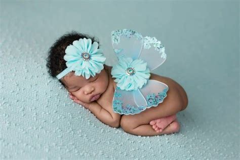 Aqua And Blue Butterfly Wing Set Newborn Wings Newborn Wing Prop