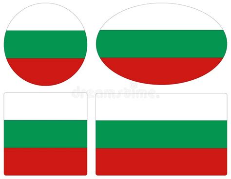 Bulgarien Flagge Fahne Europa Land Vektor Abbildung Illustration