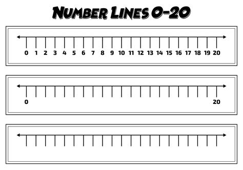 Free Printable Number Lines To 20 Printablee