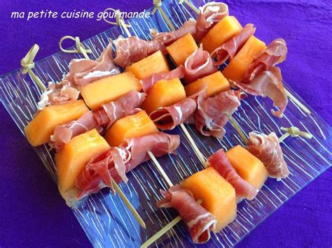 Ma Petite Cuisine Gourmande Brochettes De Melon Jambon Cru Bouch Es