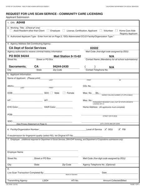 Form Lic 9163 Facility Number Fill Out Printable PDF Forms Online