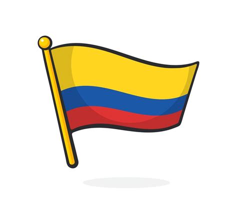 Dibujos Animados Ilustración De Nacional Bandera De Colombia 22240135